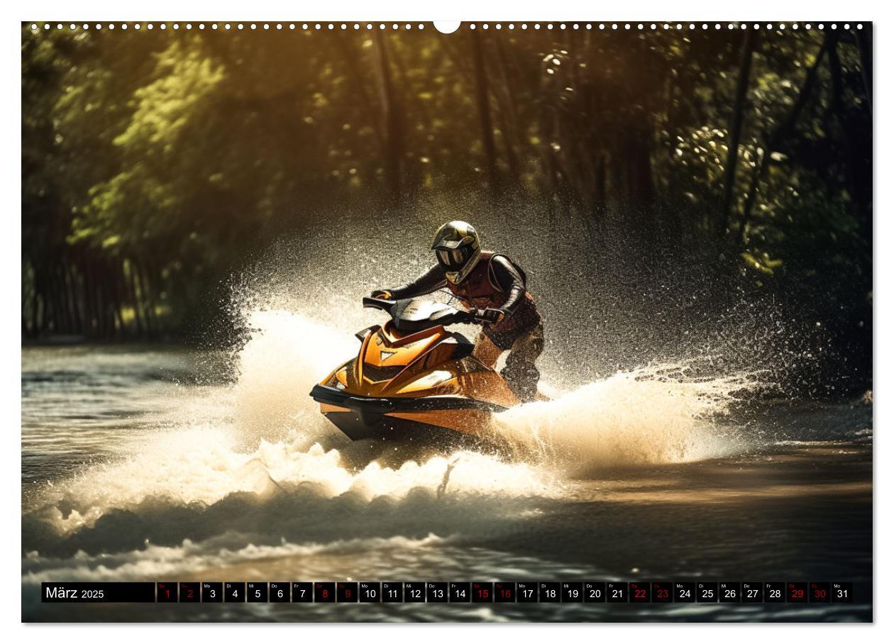 Bild: 9783383909641 | Jetski Power (Wandkalender 2025 DIN A2 quer), CALVENDO Monatskalender