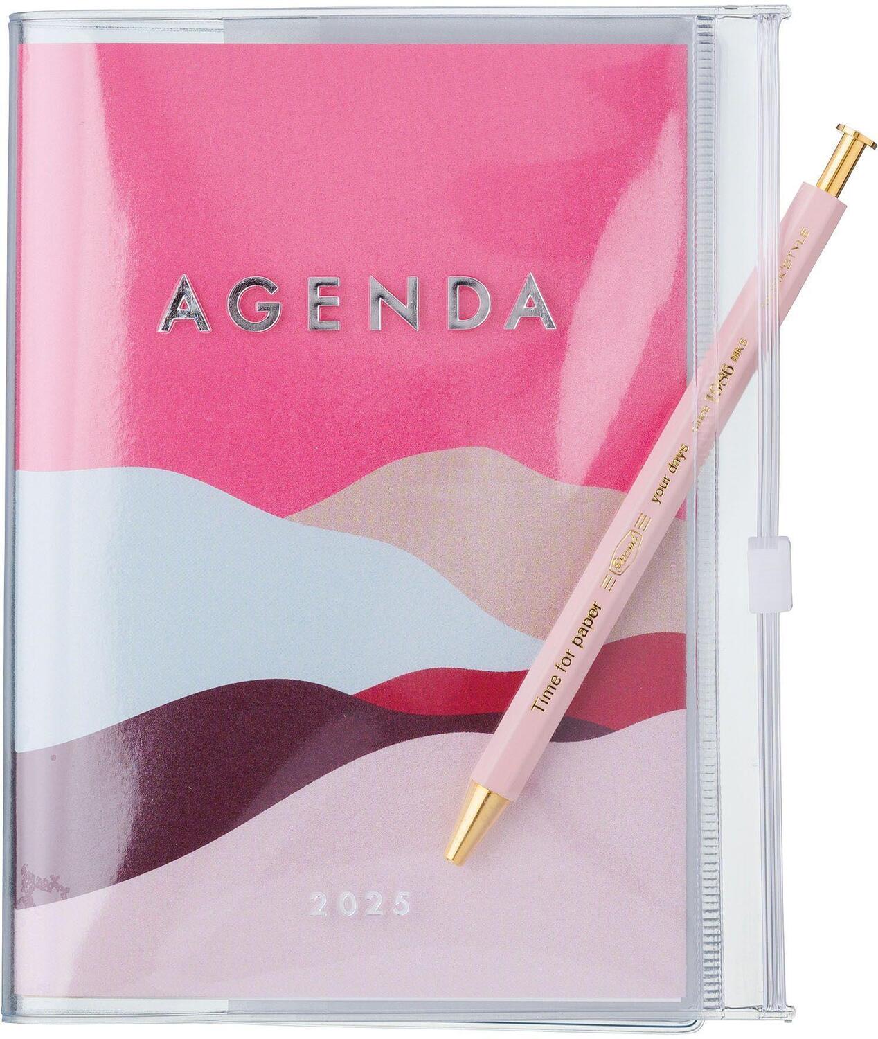 Bild: 4550045127706 | MARK'S 2024/2025 Taschenkalender A6 vertikal, Mountain // Pink | Inc.