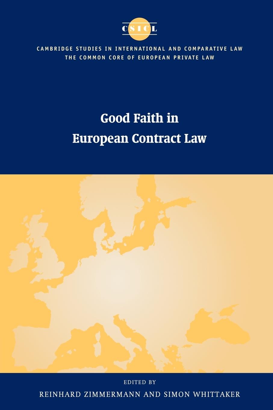 Cover: 9780521088039 | Good Faith in European Contract Law | Reinhard Zimmermann (u. a.)