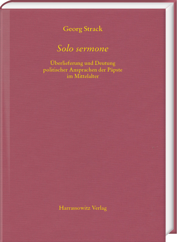 Cover: 9783447113885 | Solo sermone | Georg Strack | Buch | XLIV | Deutsch | 2022