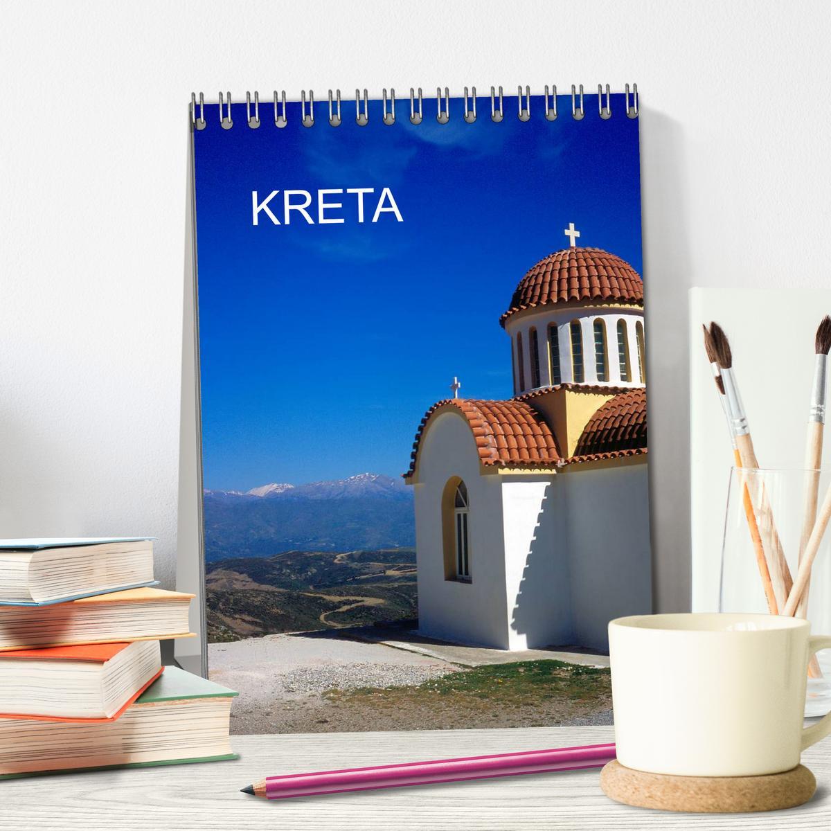 Bild: 9783457061985 | KRETA (Tischkalender 2025 DIN A5 hoch), CALVENDO Monatskalender | 2025