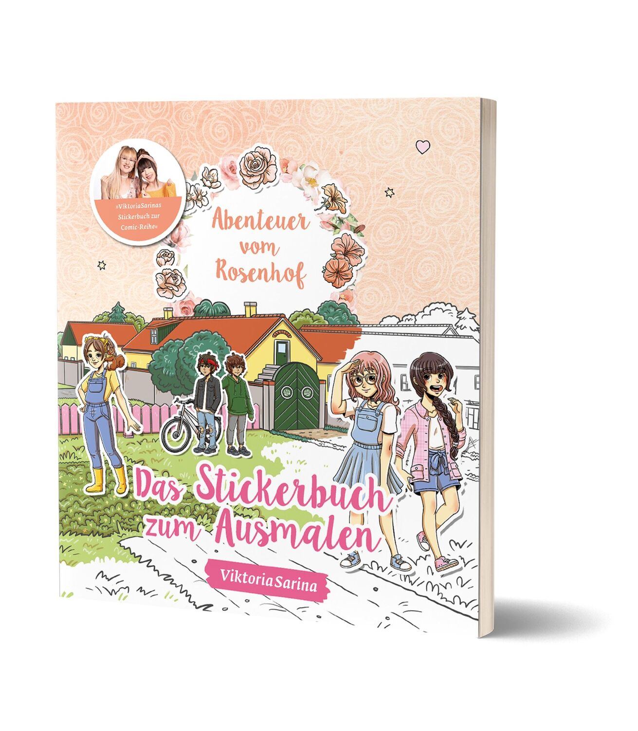 Cover: 9783960964292 | Abenteuer vom Rosenhof: Das Stickerbuch zum Ausmalen | ViktoriaSarina