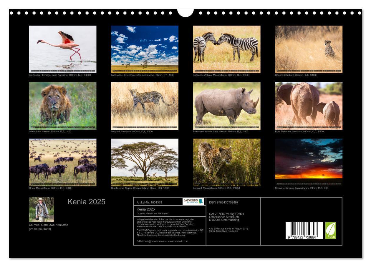 Bild: 9783435759897 | Kenia 2025 (Wandkalender 2025 DIN A3 quer), CALVENDO Monatskalender