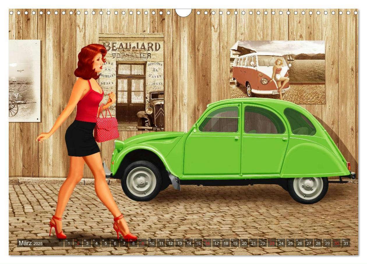 Bild: 9783435473380 | Oldtimer und Pin-Up Girls by Mausopardia (Wandkalender 2025 DIN A3...