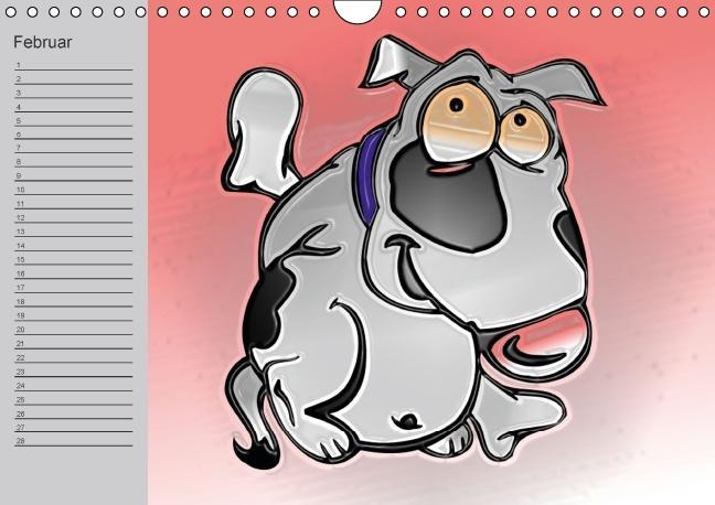 Bild: 9783660444599 | Hunde-Geburtstagskalender / Witziger Cartoon-Kalender (Wandkalender...