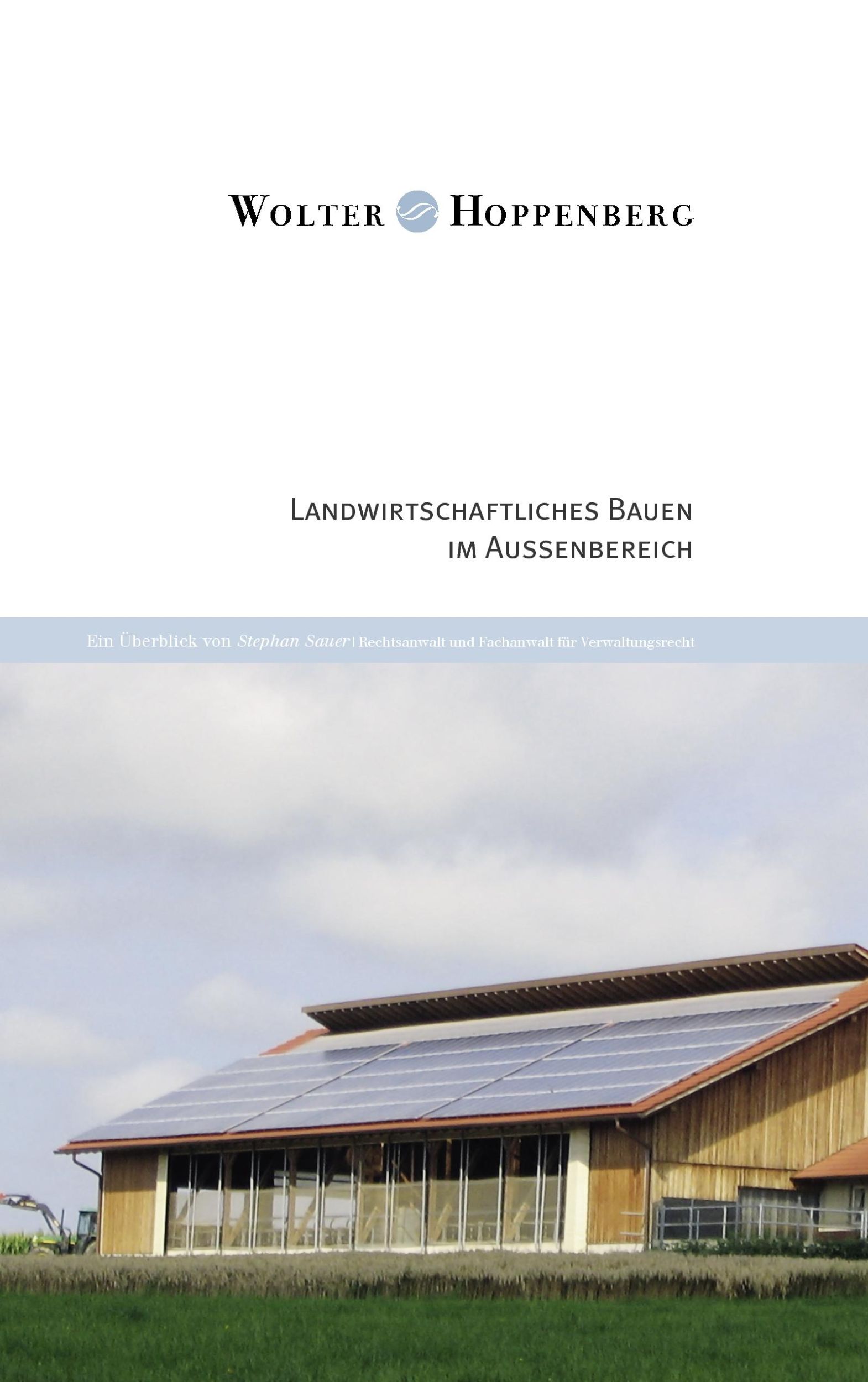 Cover: 9783837015256 | Landwirtschaftliches Bauen im Außenbereich | Stephan Sauer | Buch