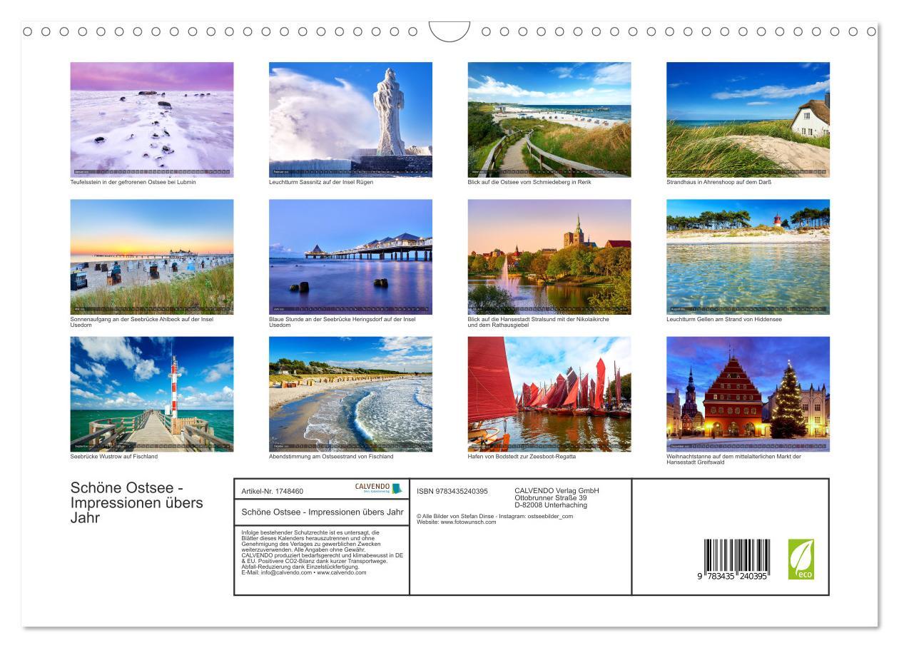 Bild: 9783435240395 | Schöne Ostsee - Impressionen übers Jahr (Wandkalender 2025 DIN A3...