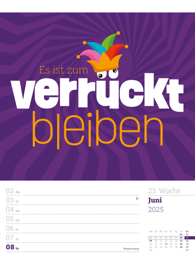 Bild: 9783838425955 | Klartext Sprüchekalender - Wochenplaner Kalender 2025 | Kunstverlag