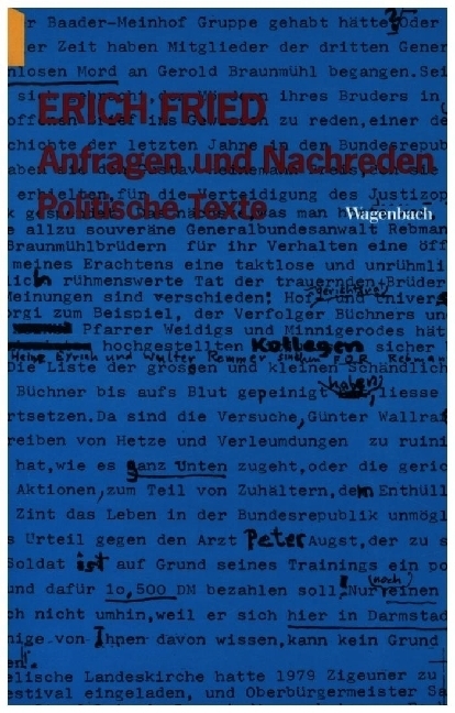 Cover: 9783803122315 | Anfragen und Nachreden | Politische Texte. Hrsg. v. Volker Kaukoreit