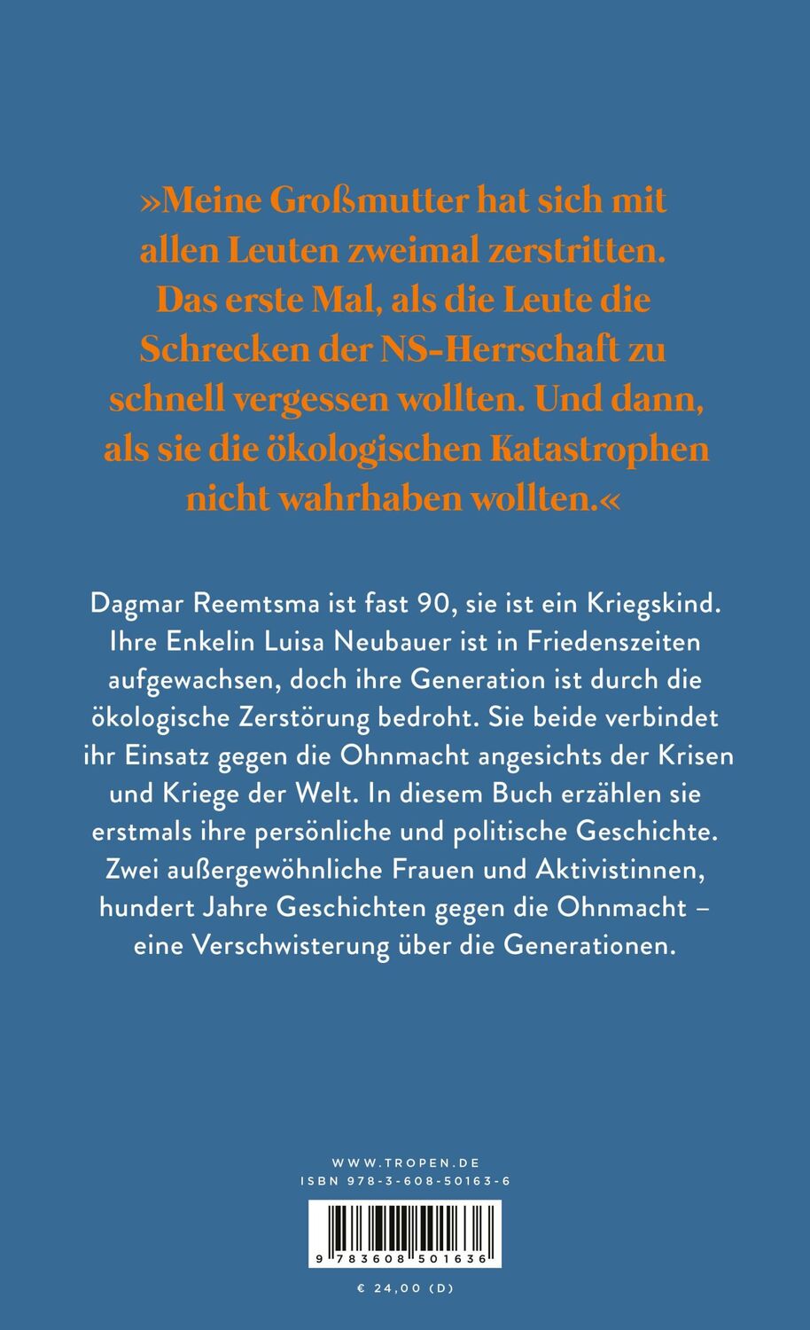 Rückseite: 9783608501636 | Gegen die Ohnmacht | Meine Großmutter, die Politik und ich | Buch