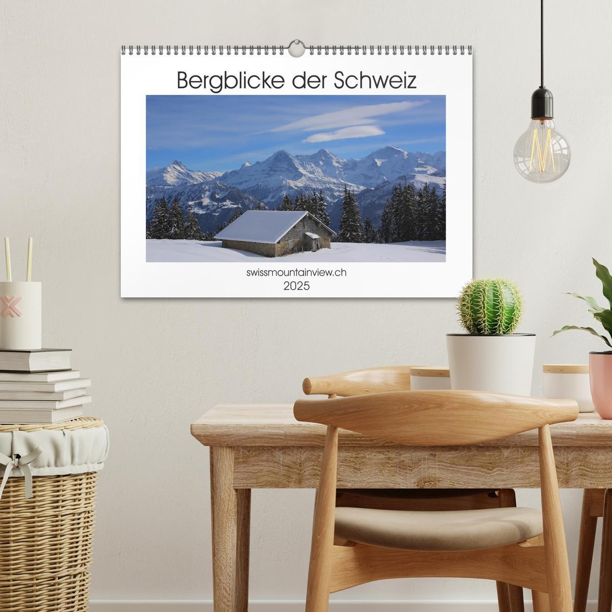 Bild: 9783435350490 | Bergblicke der Schweiz (Wandkalender 2025 DIN A3 quer), CALVENDO...