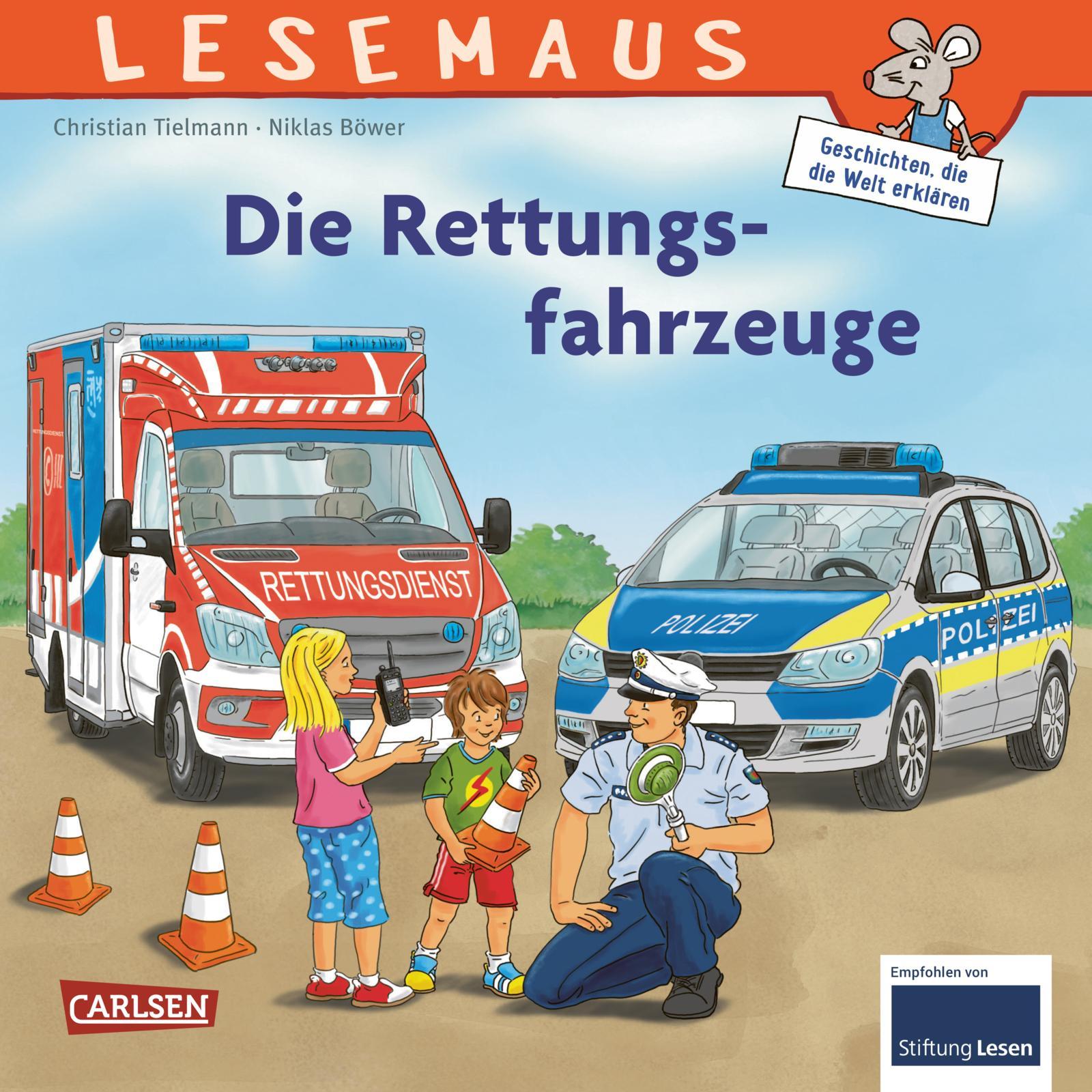 Cover: 9783551080585 | LESEMAUS 158: Die Rettungsfahrzeuge | Christian Tielmann | Taschenbuch