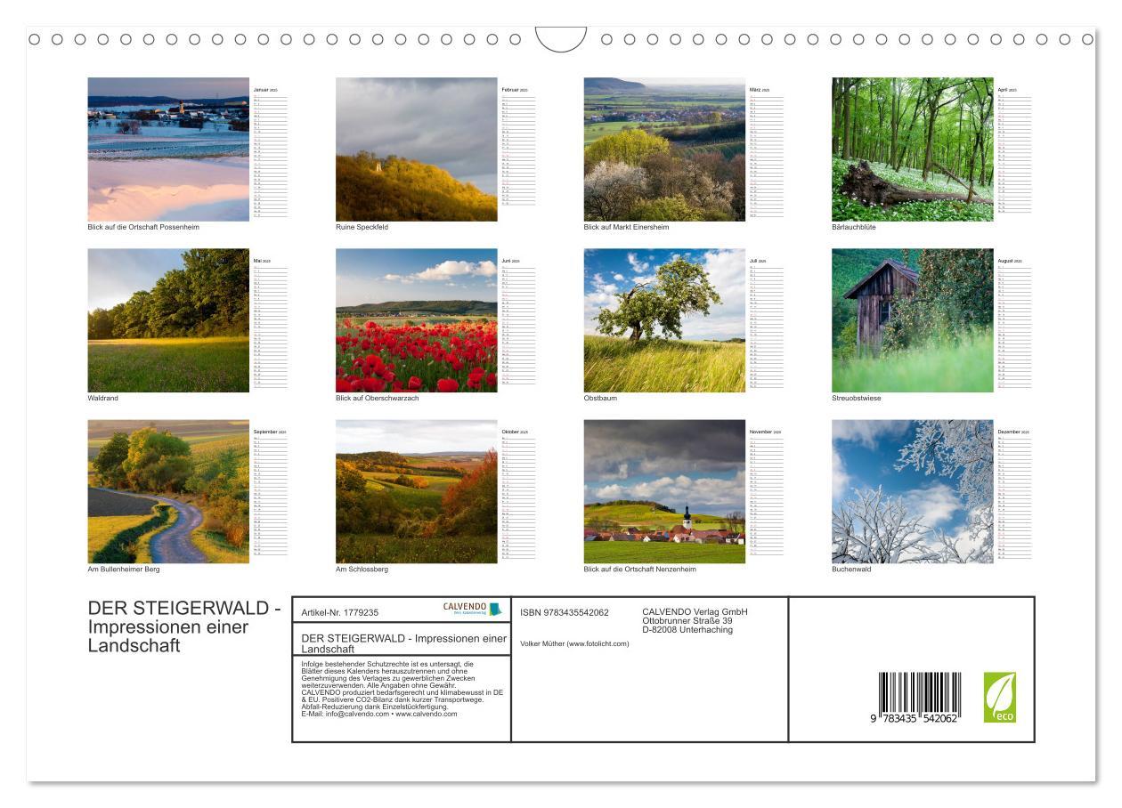 Bild: 9783435542062 | DER STEIGERWALD - Impressionen einer Landschaft (Wandkalender 2025...