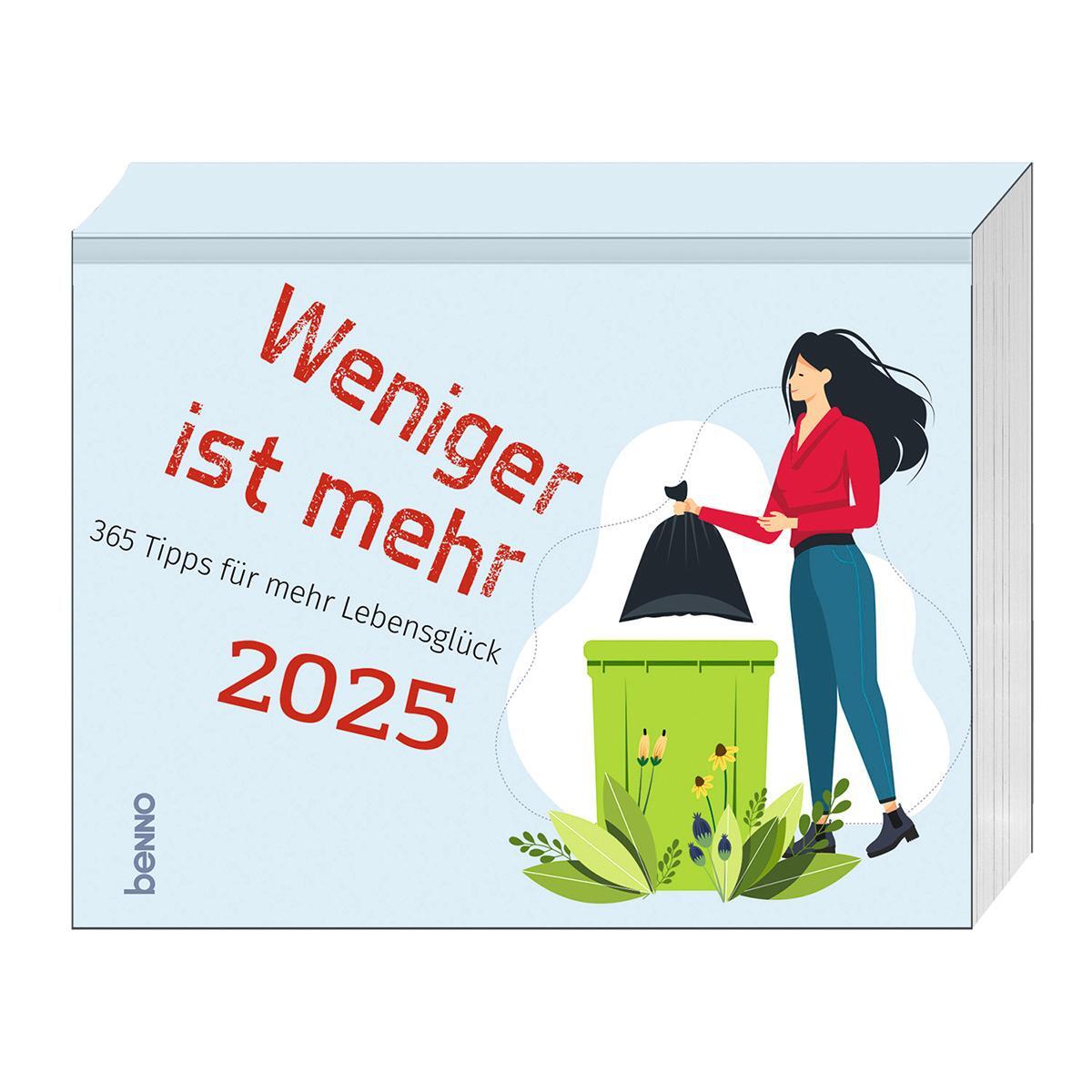 Cover: 9783746263717 | Weniger ist mehr 2025 | 365 Tipps für mehr Lebensglück | Kalender