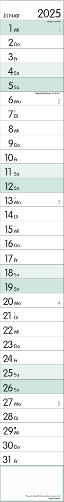 Cover: 9783731880592 | Streifenplaner Mint 2025 | Korsch Verlag | Kalender | Spiralbindung