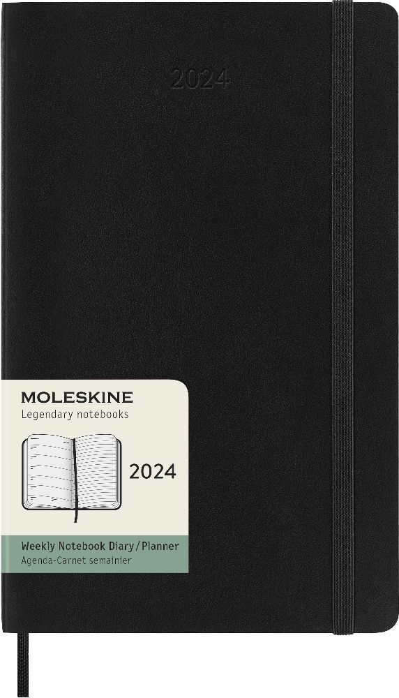 Bild: 8056598856668 | Moleskine 12 Monate Wochen Notizkalender 2024, Large/A5, Schwarz