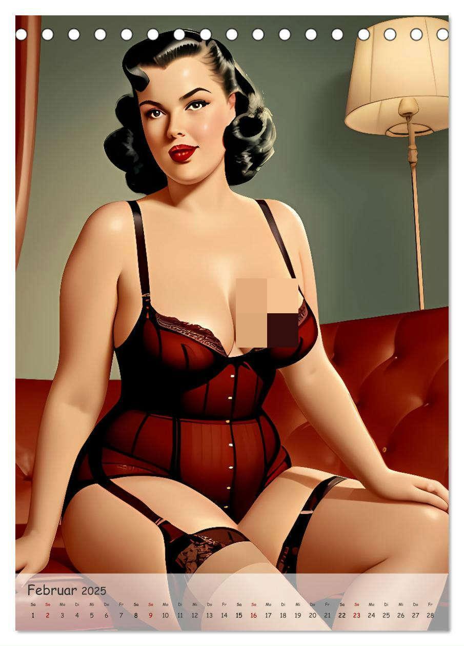 Bild: 9783383808623 | Pin-up Girls - Retro Glamour (Tischkalender 2025 DIN A5 hoch),...