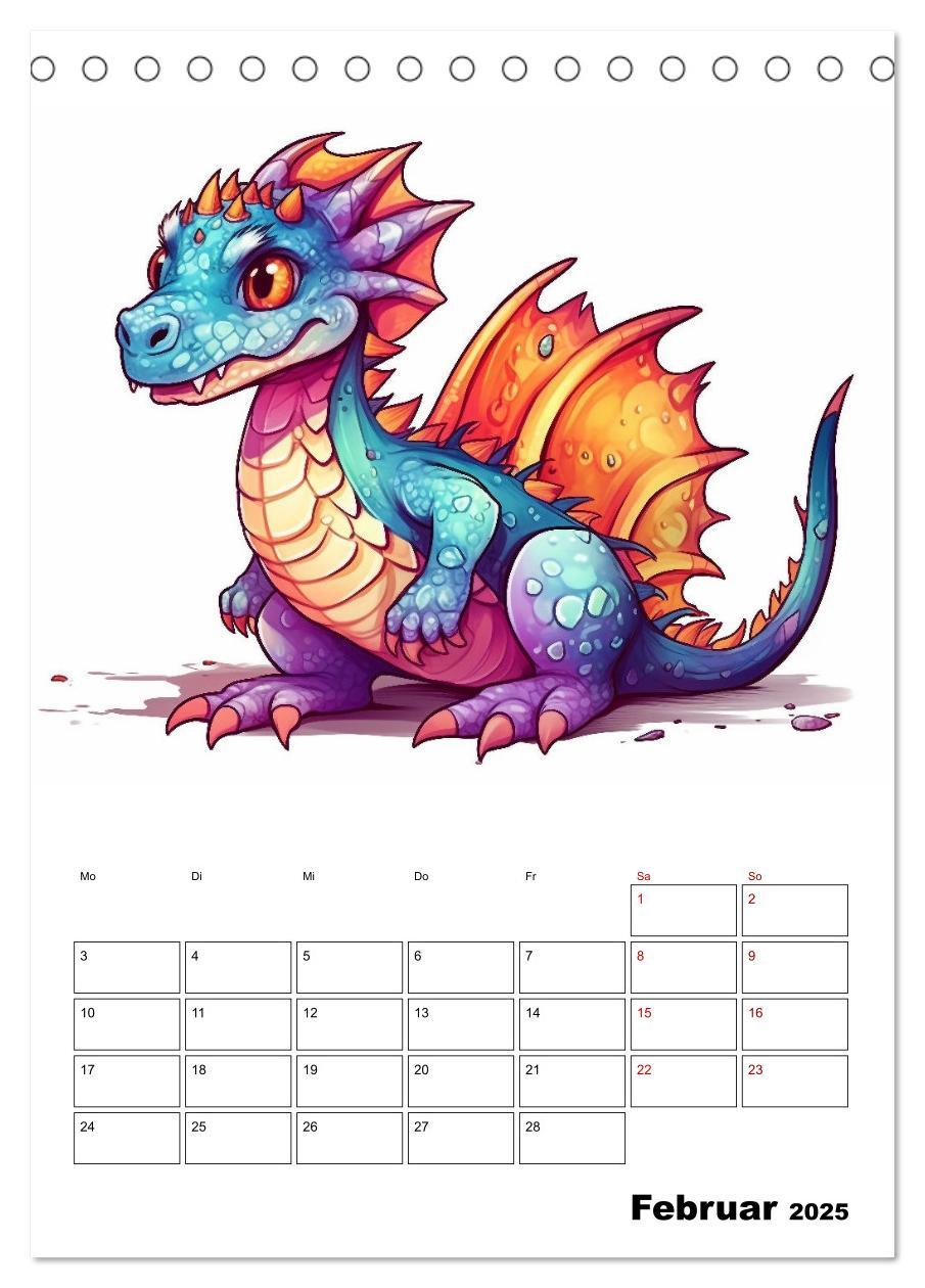 Bild: 9783435873708 | Niedliche Drachen (Tischkalender 2025 DIN A5 hoch), CALVENDO...