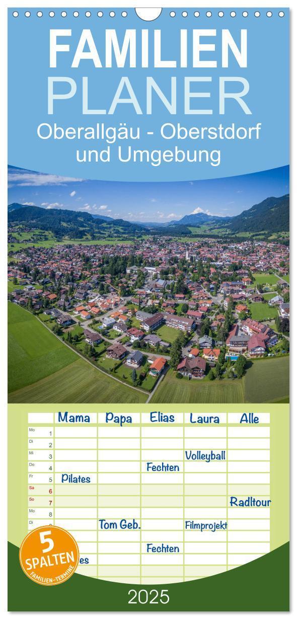 Cover: 9783457114728 | Familienplaner 2025 - Oberallgäu - Oberstdorf und Umgebung mit 5...