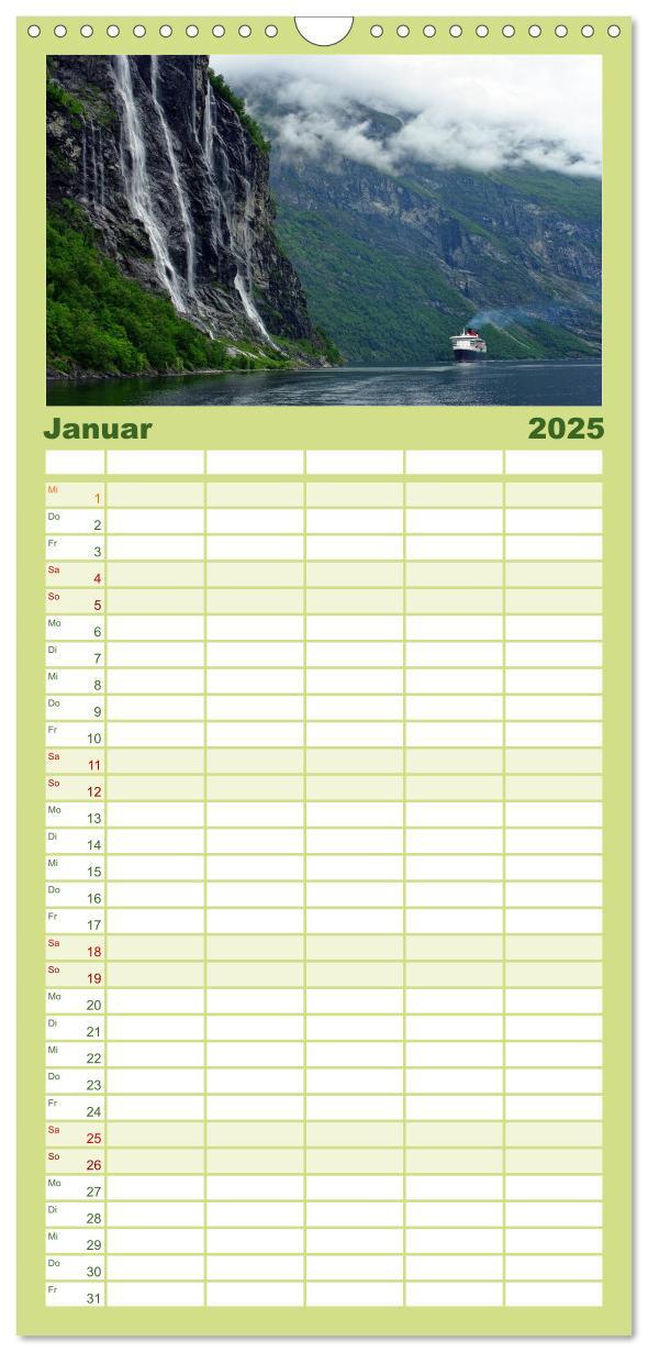 Bild: 9783457122525 | Familienplaner 2025 - Norwegen PUR mit 5 Spalten (Wandkalender, 21...