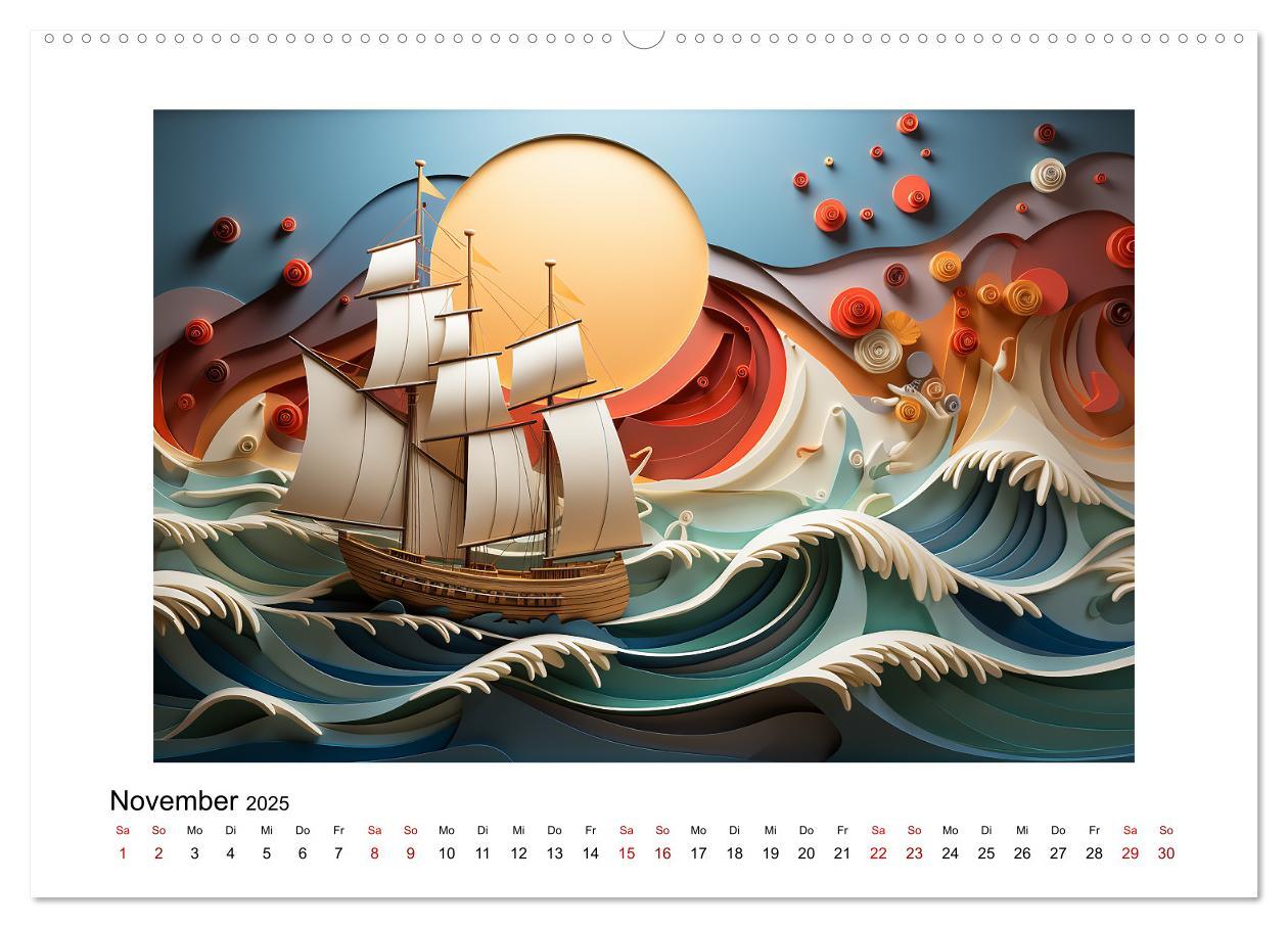 Bild: 9783383869815 | Paper Art (Wandkalender 2025 DIN A2 quer), CALVENDO Monatskalender