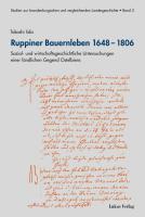 Cover: 9783867320399 | Ruppiner Bauernleben 1648-1806 | Takashi Iida | Taschenbuch | Deutsch