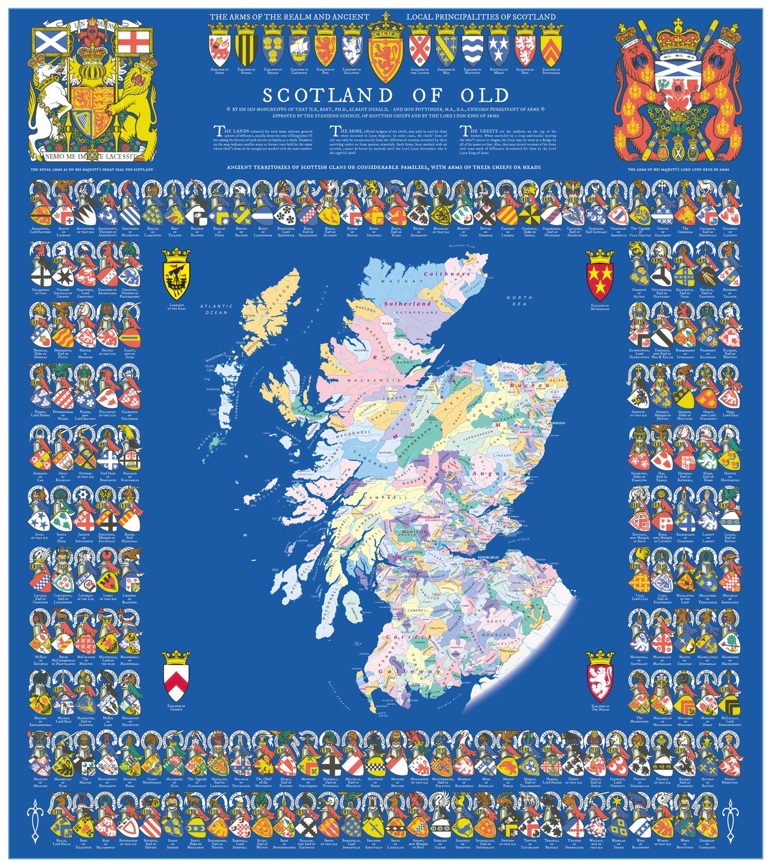 Bild: 9780008603014 | Collins Scotland Clans and Tartans Map | Collins Maps | (Land-)Karte