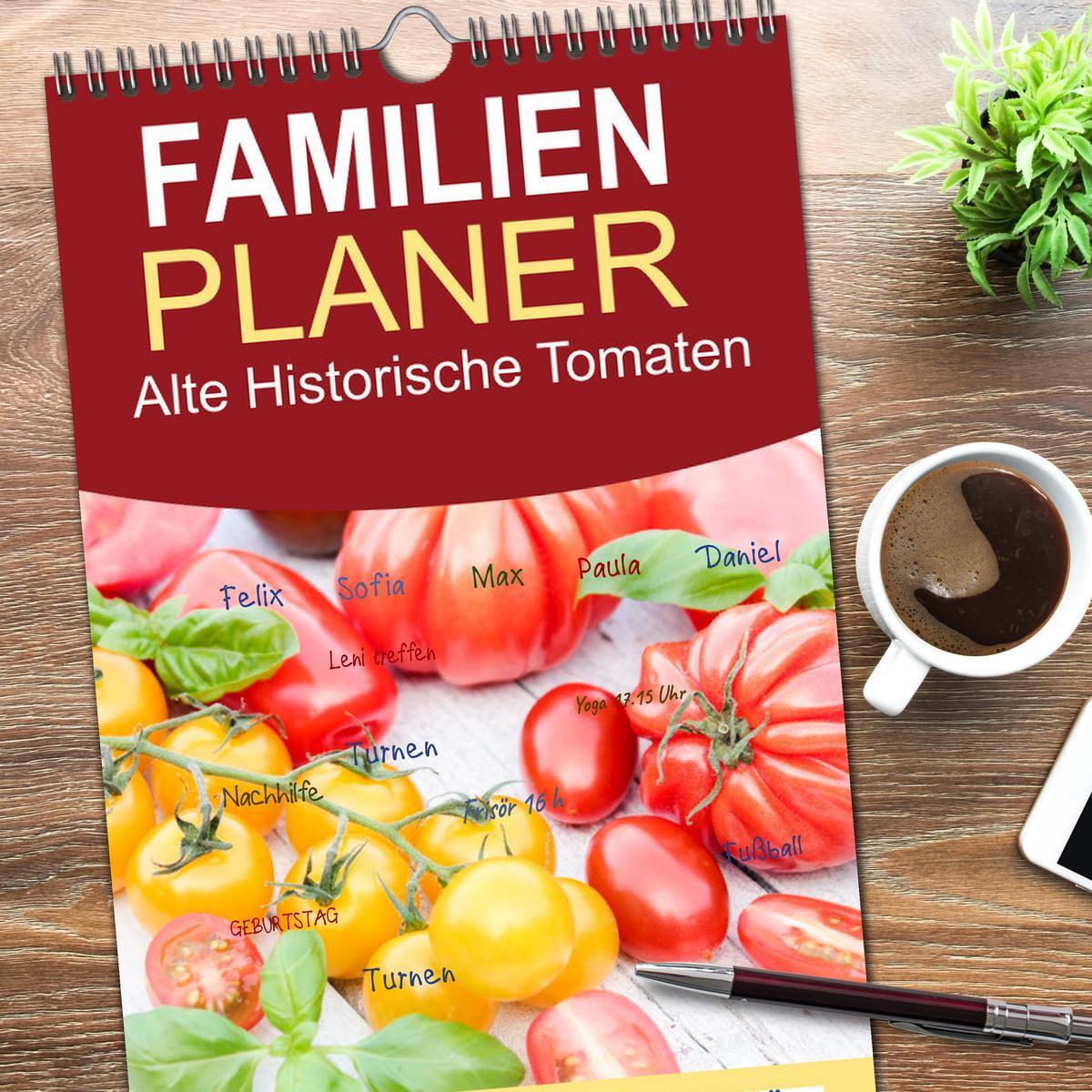 Bild: 9783457102633 | Familienplaner 2025 - Alte Historische Tomaten mit 5 Spalten...