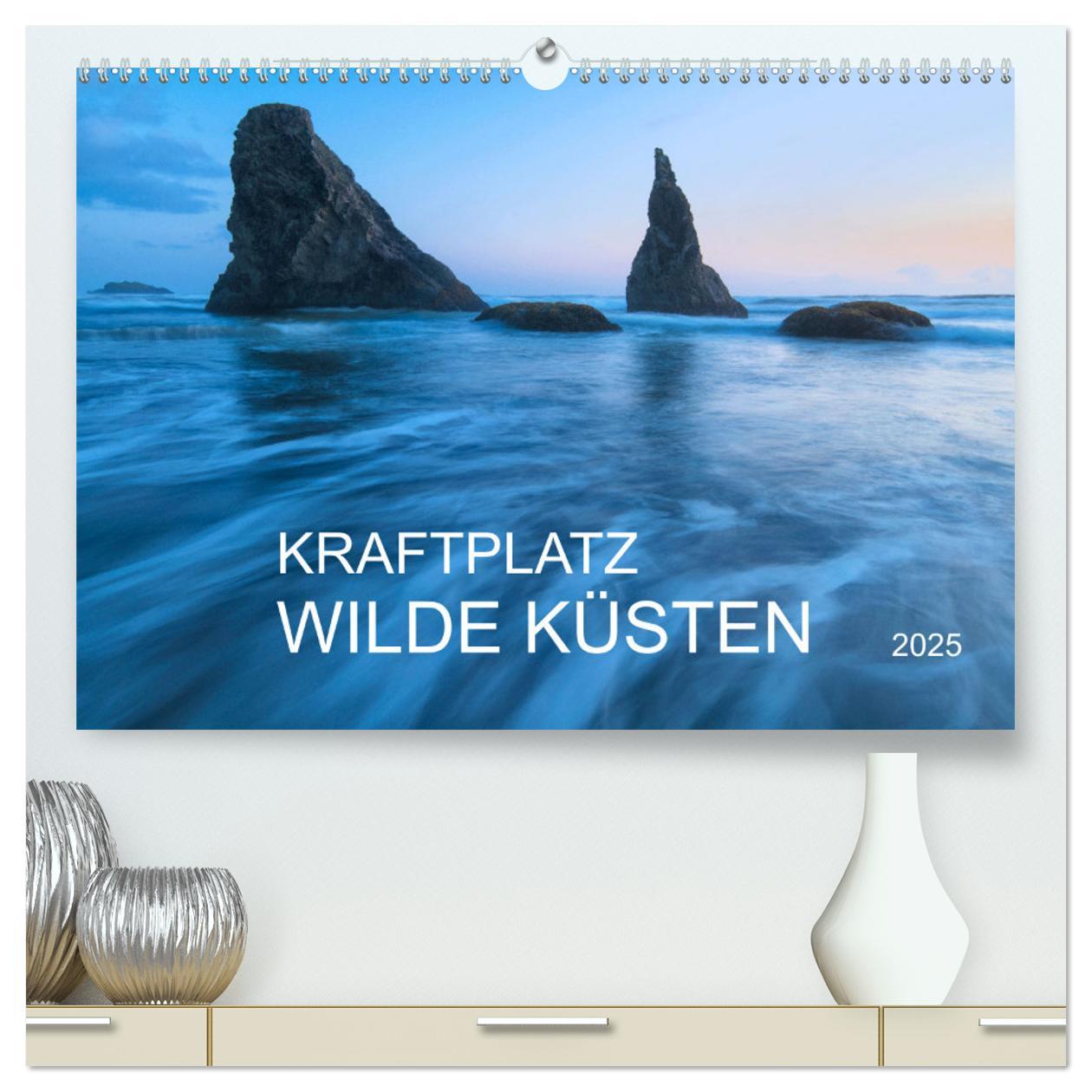 Cover: 9783457179420 | Kraftplatz Wilde Küsten (hochwertiger Premium Wandkalender 2025 DIN...