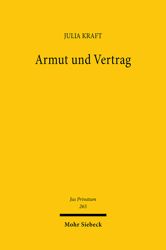 Cover: 9783161617164 | Armut und Vertrag | Julia Kraft | Buch | XXIV | Deutsch | 2022