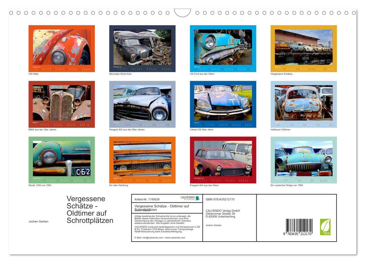 Bild: 9783435212170 | Vergessene Schätze - Oldtimer auf Schrottplätzen (Wandkalender 2025...