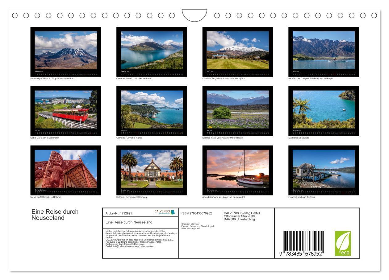 Bild: 9783435678952 | Eine Reise durch Neuseeland (Wandkalender 2025 DIN A4 quer),...