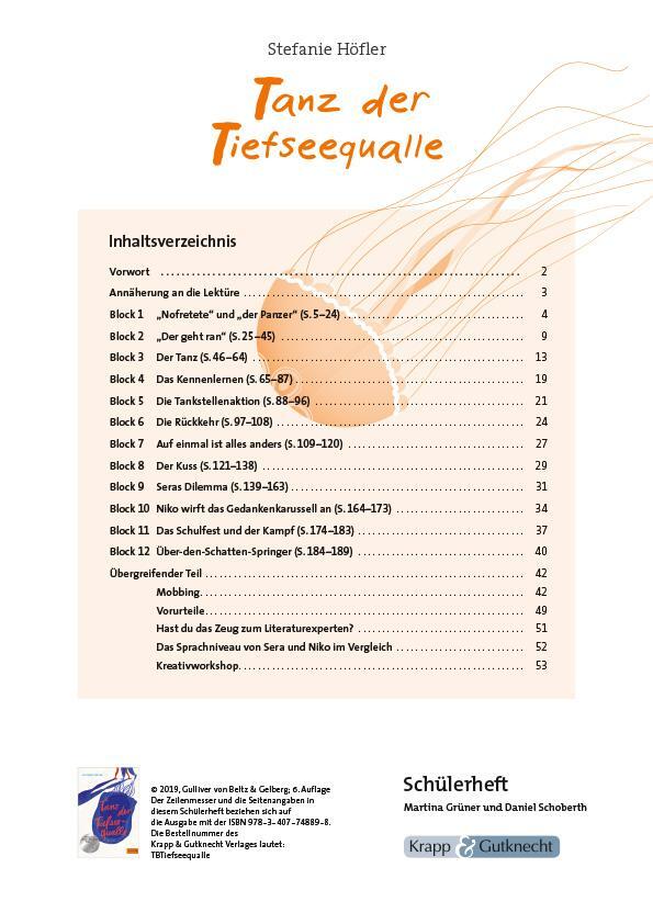 Bild: 9783946482604 | Tanz der Tiefseequalle - Schülerheft | Stefanie Höfler (u. a.) | Buch