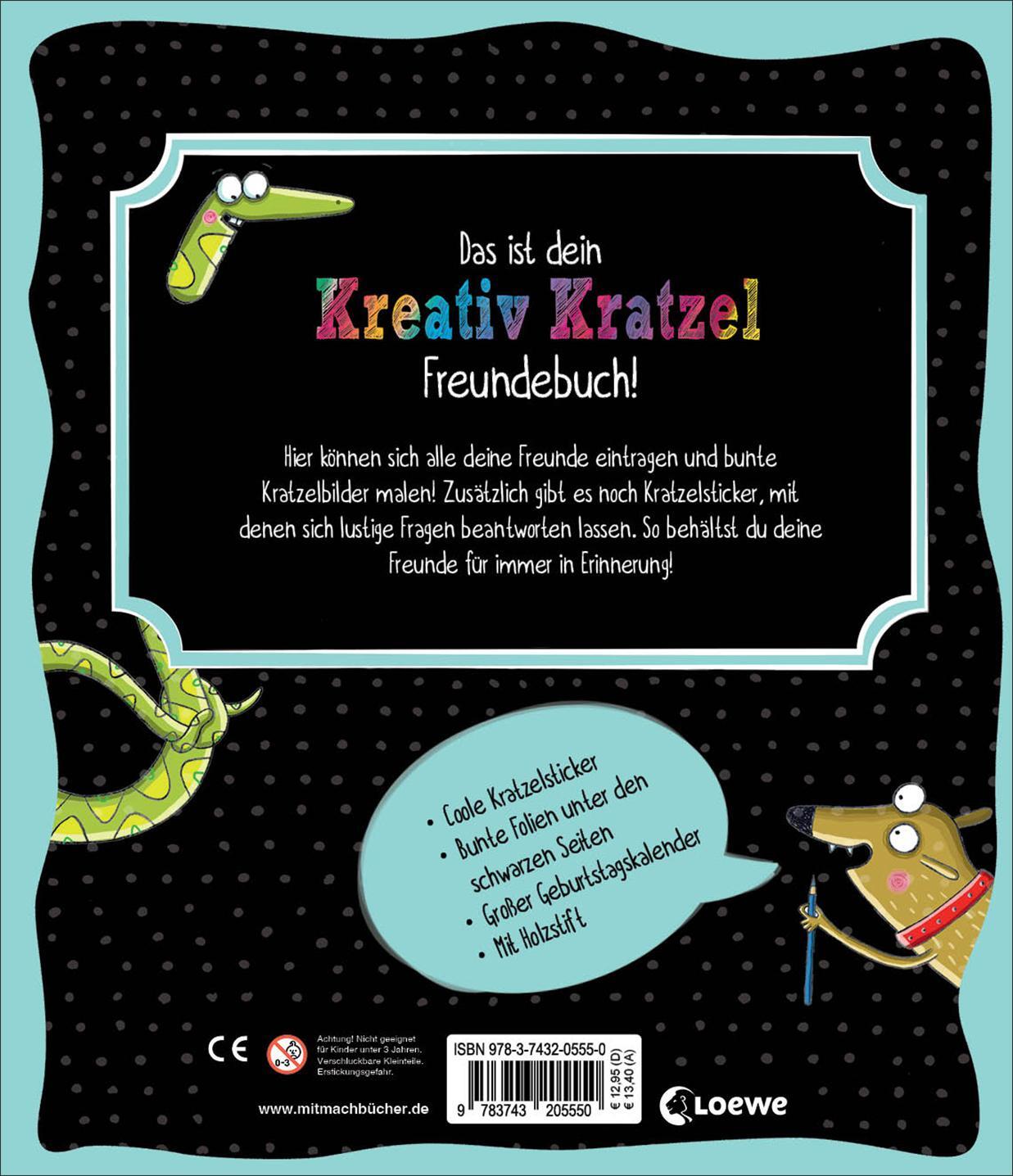 Rückseite: 9783743205550 | Mein Kreativ-Kratzel Freundebuch | Loewe Kratzel-Welt | Taschenbuch