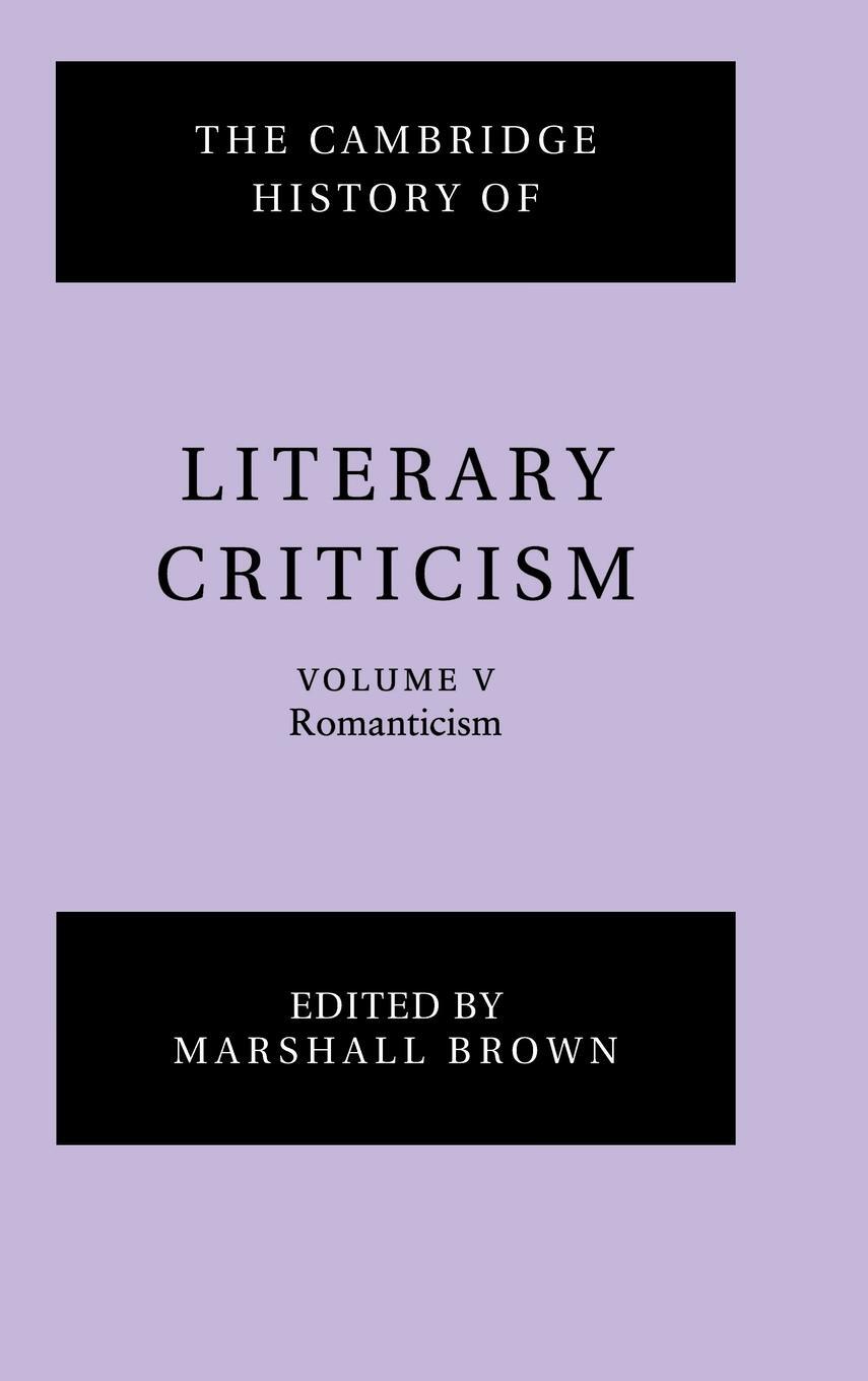 Cover: 9780521300100 | The Cambridge History of Literary Criticism | Marshall Brown | Buch