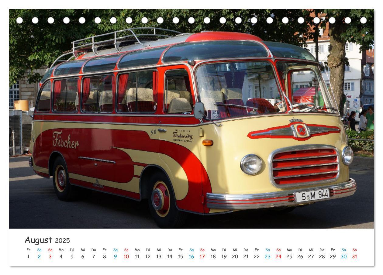 Bild: 9783435076420 | Omnibusse von heute und früher (Tischkalender 2025 DIN A5 quer),...