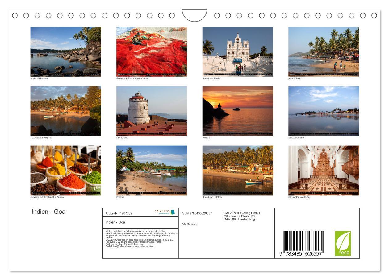 Bild: 9783435626557 | Indien - Goa (Wandkalender 2025 DIN A4 quer), CALVENDO Monatskalender