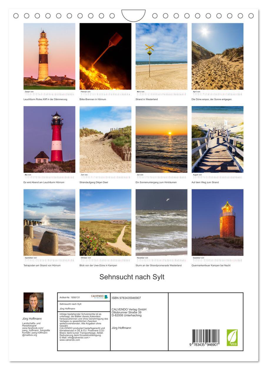 Bild: 9783435946907 | Sehnsucht nach Sylt (Wandkalender 2025 DIN A4 hoch), CALVENDO...