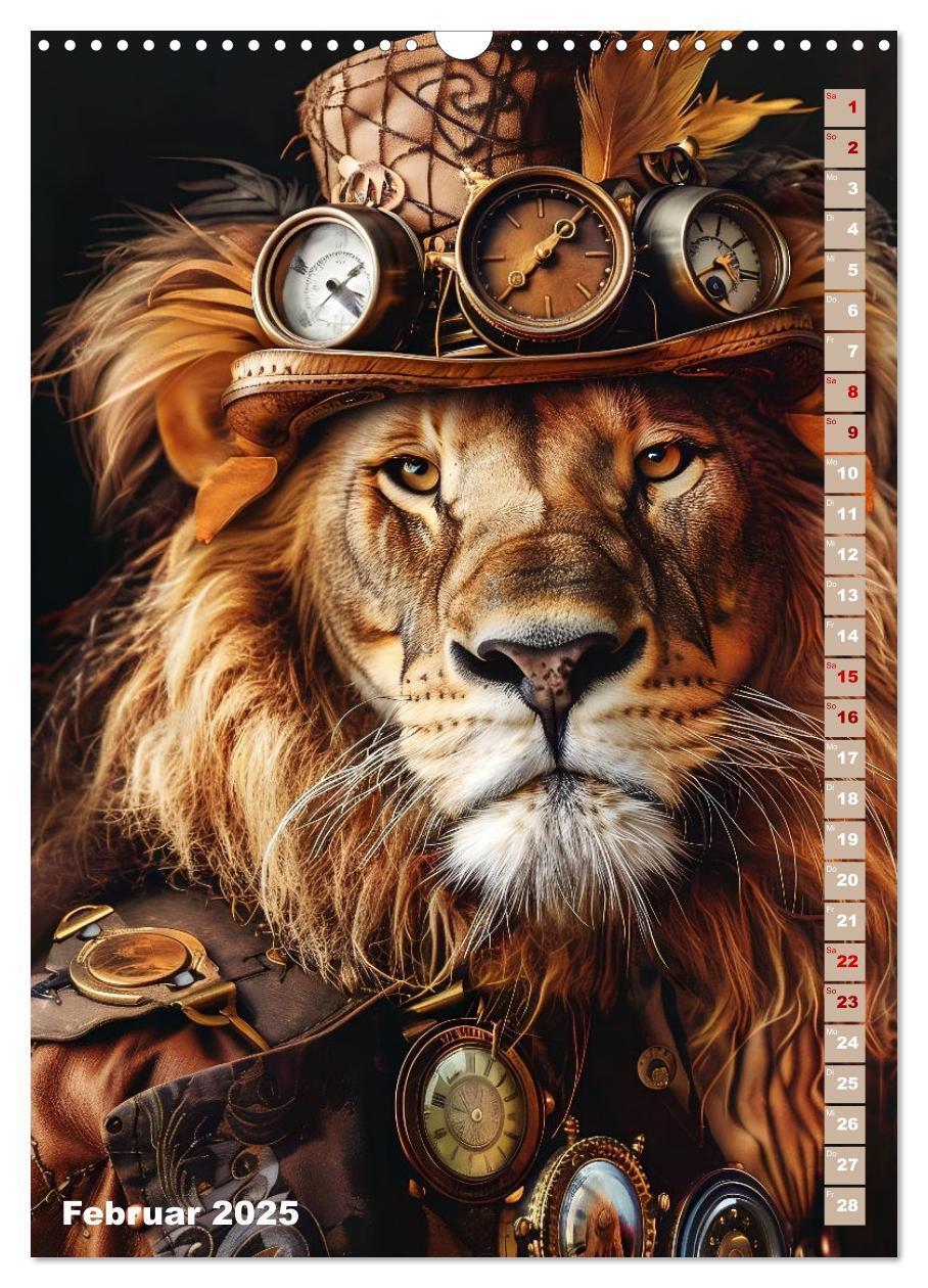 Bild: 9783435652310 | Steampunk Fauna (Wandkalender 2025 DIN A3 hoch), CALVENDO...