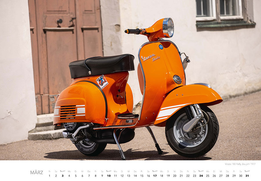 Bild: 9783966646819 | Vespa Kalender 2024 | La Dolce Vita auf zwei Rädern. Roller Kalender