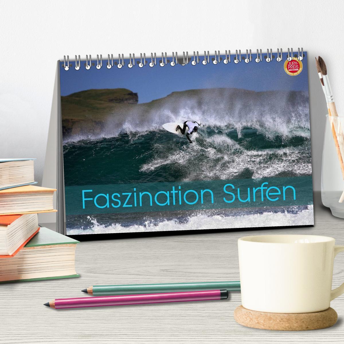 Bild: 9783435628940 | Faszination Surfen (Tischkalender 2025 DIN A5 quer), CALVENDO...