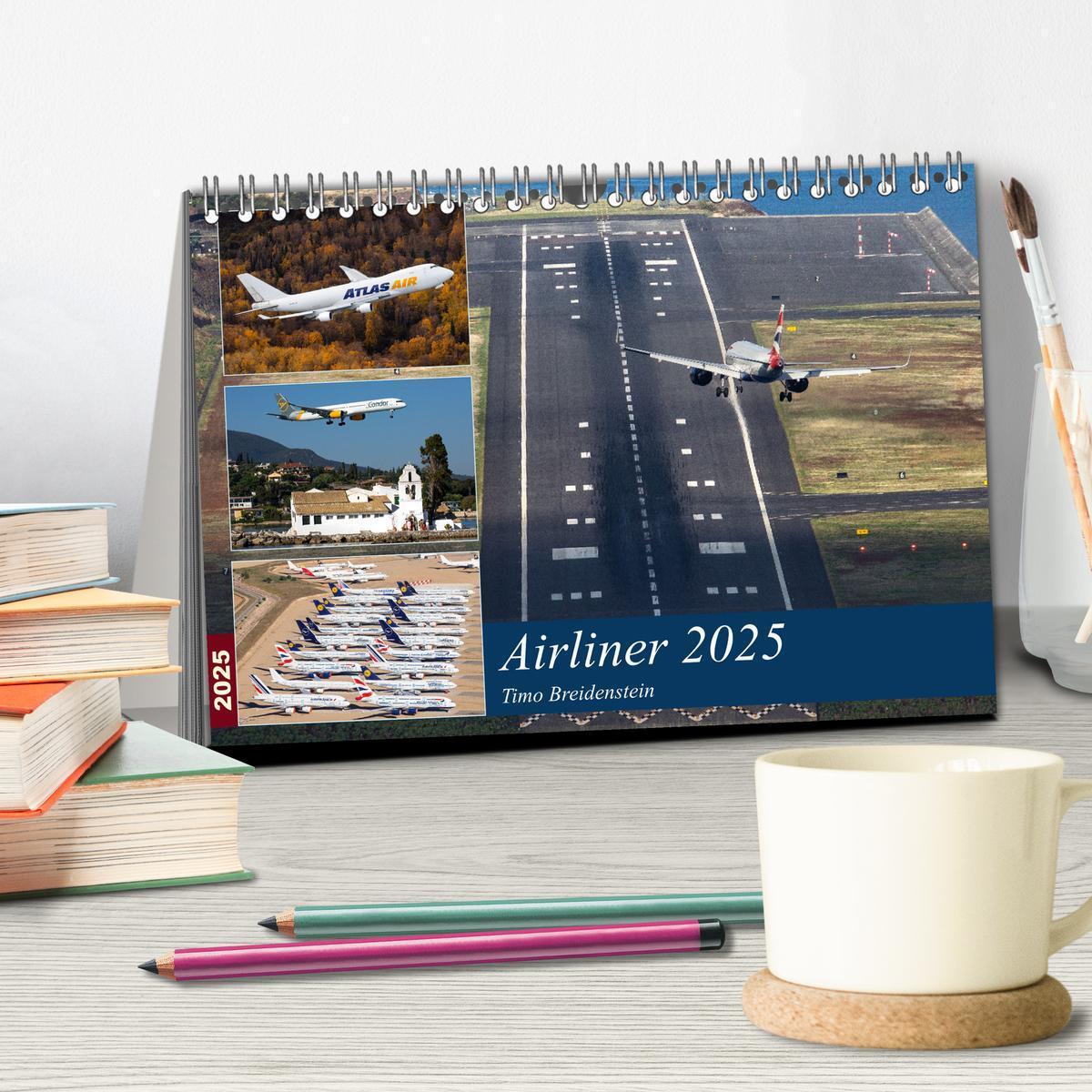 Bild: 9783435272280 | Airliner 2025 (Tischkalender 2025 DIN A5 quer), CALVENDO...