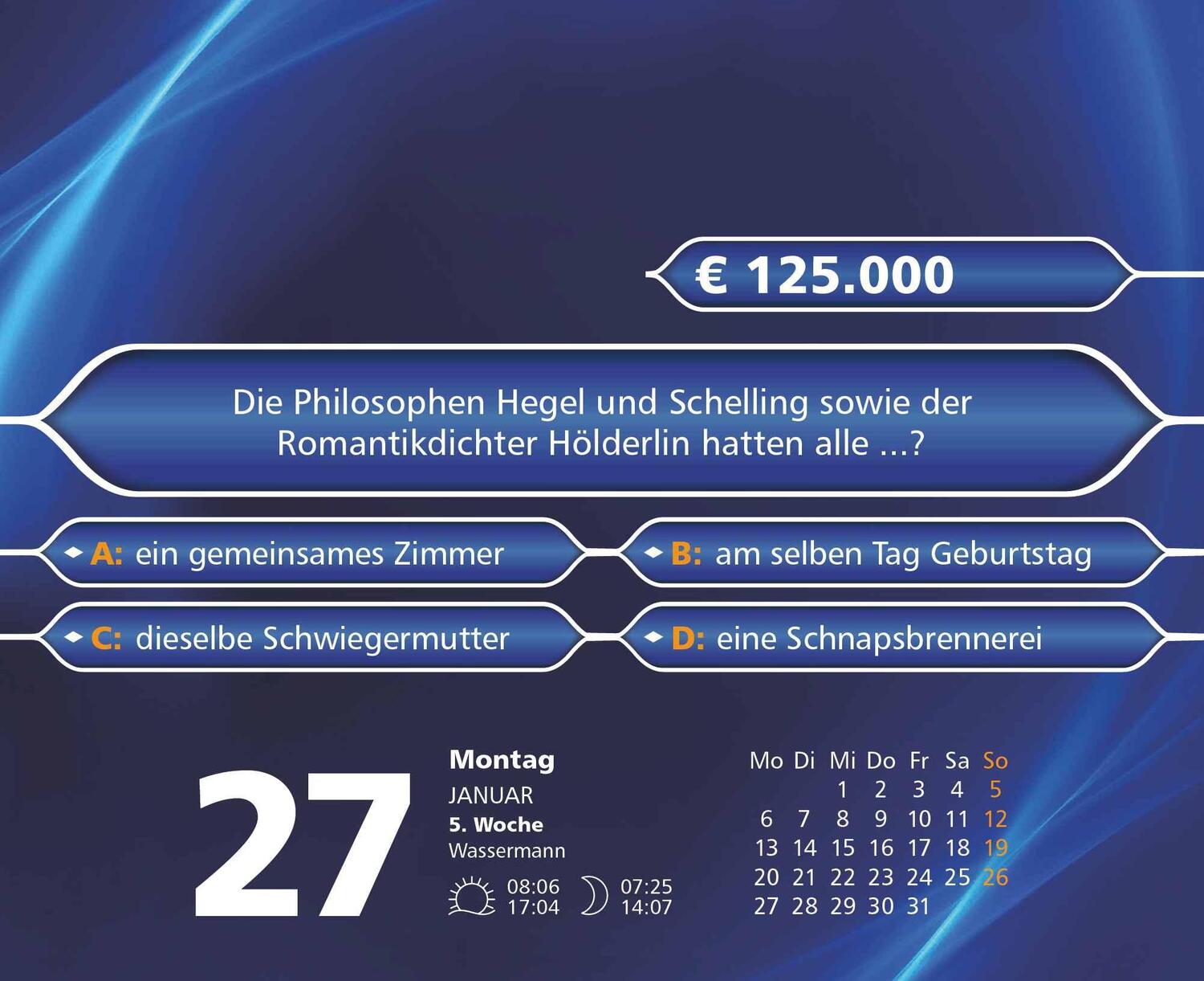 Bild: 4250809653792 | Wer wird Millionär 2025 Tagesabreißkalender - 14.5x11,8 -...