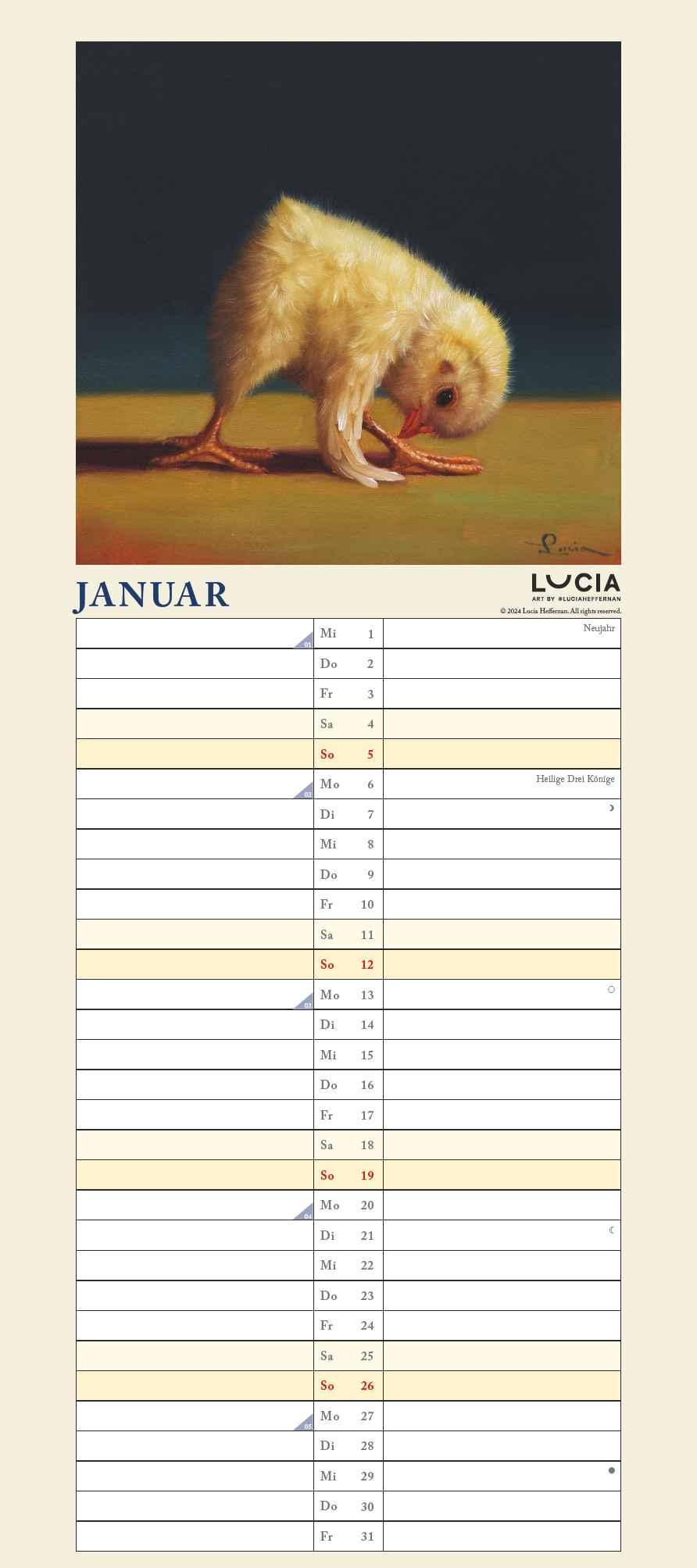 Bild: 4250809653921 | Lucia Heffernan: Yoga Chicks Planer 2025 - Wandkalender -...