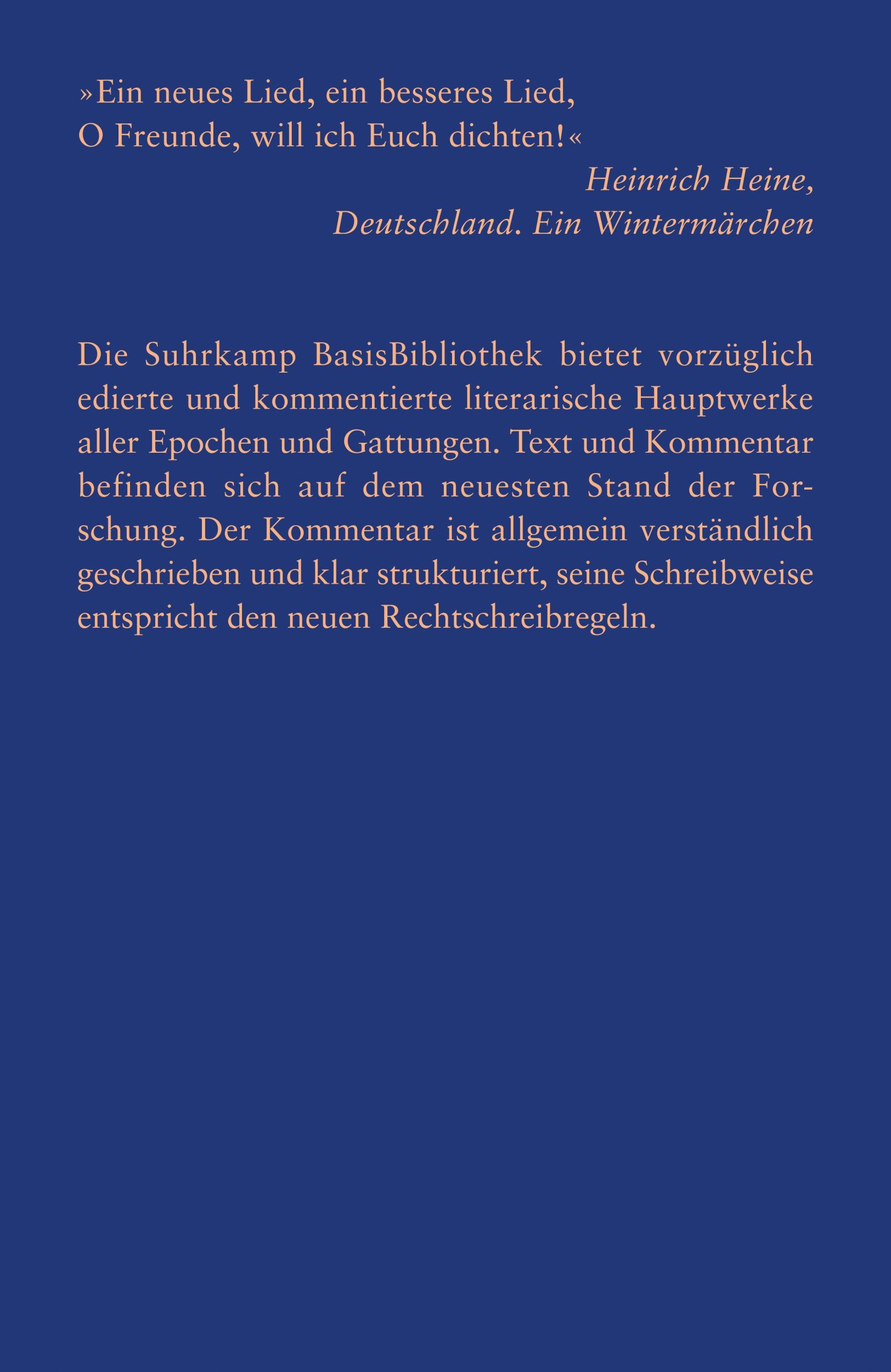 Rückseite: 9783518189061 | Deutschland. Ein Wintermärchen | Heinrich Heine | Taschenbuch | 136 S.