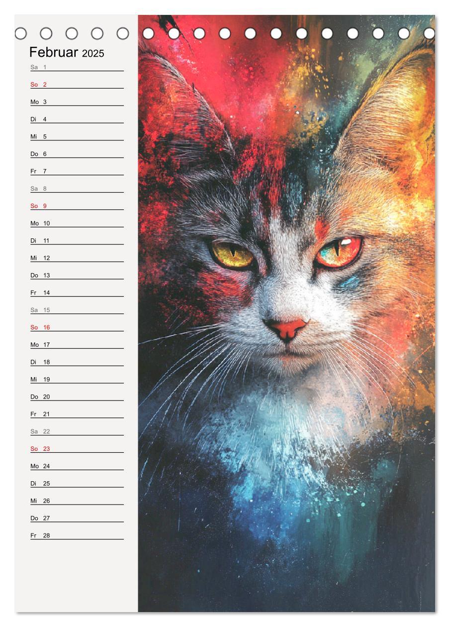 Bild: 9783457211991 | Katzenportraits. Moderne Samtpfoten-Kunst (Tischkalender 2025 DIN...