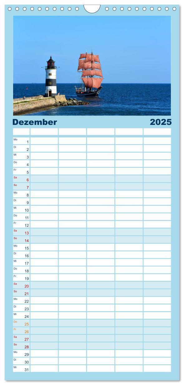 Bild: 9783457115466 | Familienplaner 2025 - MEER - Mehr! mit 5 Spalten (Wandkalender, 21...