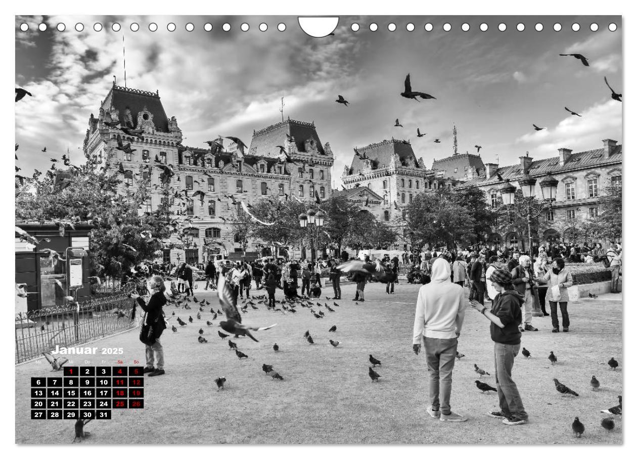 Bild: 9783435367733 | Paris-Impressionen in Schwarz-Weiß (Wandkalender 2025 DIN A4 quer),...