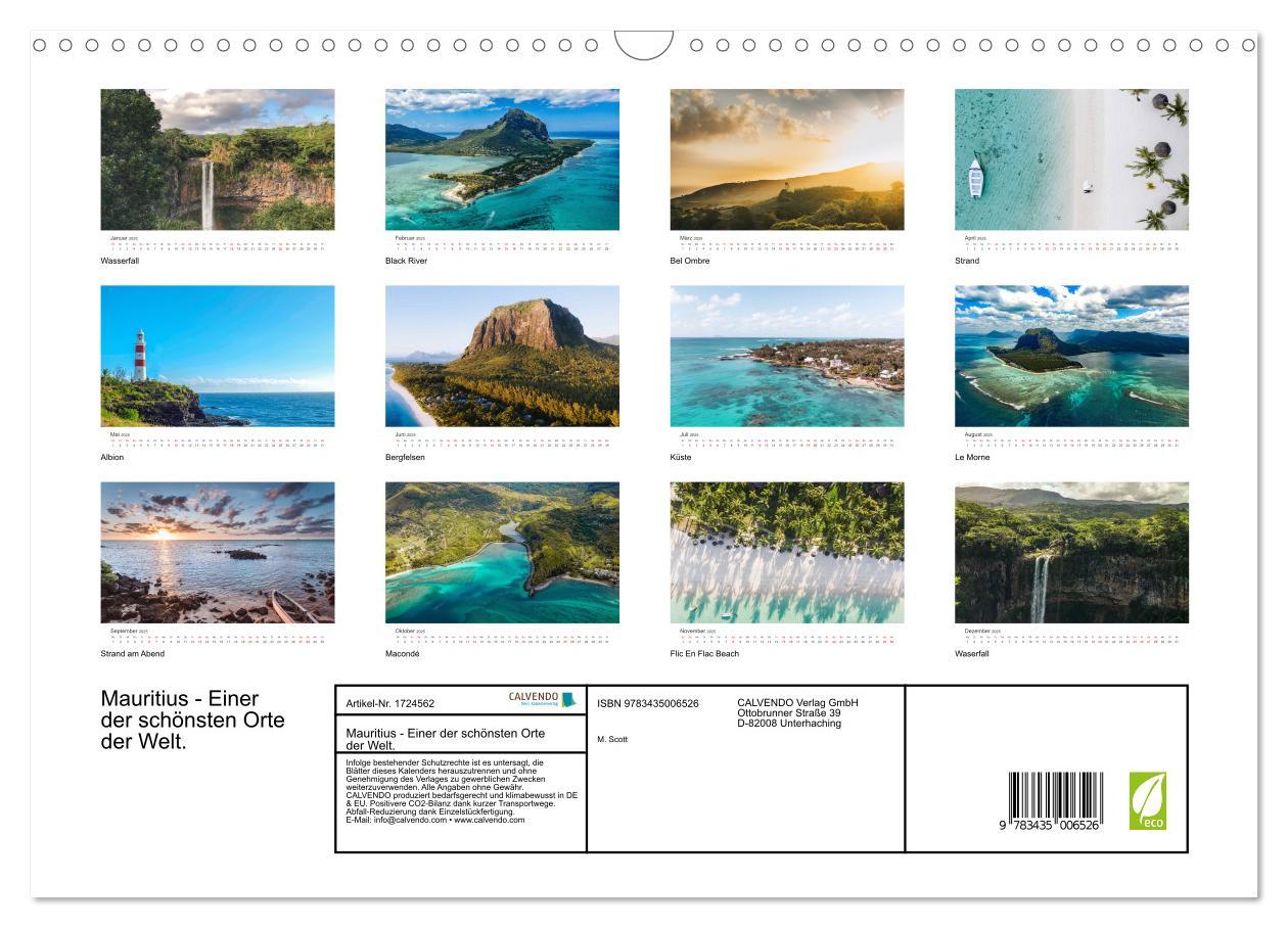 Bild: 9783435006526 | Mauritius - Einer der schönsten Orte der Welt. (Wandkalender 2025...