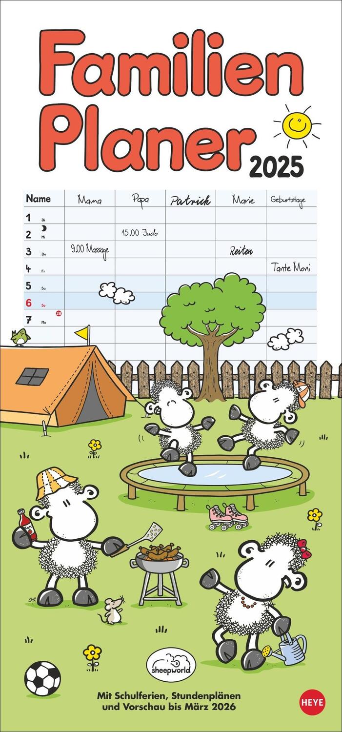 Cover: 9783756405817 | sheepworld Familienplaner 2025 | Heye | Kalender | Spiralbindung